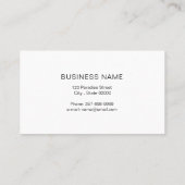 Carte De Visite Artiste Lashes en couleur noire (Dos)