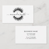 Carte De Visite Artiste Lashes en couleur noire (Devant / Derrière)