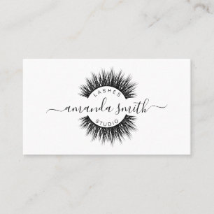 Carte De Visite Artiste Lashes en couleur noire