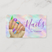 Carte De Visite Artiste Manucure Studio de Vernis Chic Iridescent (Devant)