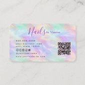 Carte De Visite Artiste Manucure Studio de Vernis Chic Iridescent (Dos)