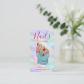 Carte De Visite Artiste Manucure Stylée Studio de Vernis Chic Opal (Debout devant)
