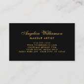 Carte De Visite Artiste maquillage 3 Photo Gold (Dos)