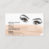 Carte De Visite Artiste maquillage Beauté Salon Lash Extension Blu (Dos)