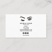 Carte De Visite Artiste maquillage Beauté Salon Lash Extension oei (Dos)