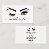 Carte De Visite Artiste maquillage Beauté Salon Lash Extension oei (Devant / Derrière)