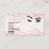 Carte De Visite Artiste maquillage Beauté Salon Lash Extension oei (Dos)
