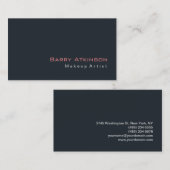 Carte De Visite Artiste maquillage bleu élégant Coiffeur Salon Spa (Devant / Derrière)