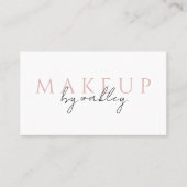 Carte De Visite Artiste Maquillage Code QR Rose (Devant)
