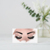 Carte De Visite Artiste maquillage Crown Lashes Beauté Salon Exten (Debout devant)