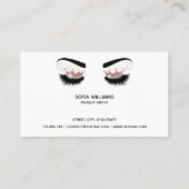 Carte De Visite Artiste maquillage Crown Lashes Beauté Salon Exten (Dos)
