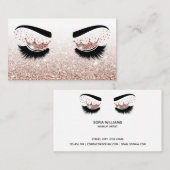 Carte De Visite Artiste maquillage Crown Lashes Beauté Salon Exten (Devant / Derrière)