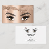 Carte De Visite Artiste maquillage Crown Lashes Beauté Salon Exten (Devant / Derrière)