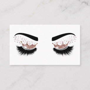 Carte De Visite Artiste maquillage Crown Lashes Beauté Salon Exten