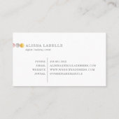 Carte De Visite Artiste maquillage de beauté Palette rose / Argent (Dos)