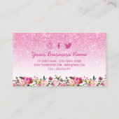 Carte De Visite Artiste maquillage de beauté Parties scintillant r (Dos)