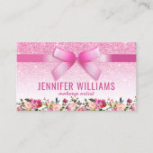 Carte De Visite Artiste maquillage de beauté Parties scintillant r (Devant)