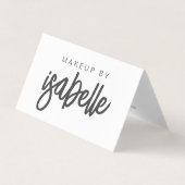 Carte De Visite Artiste maquillage de nom de script (Devant)