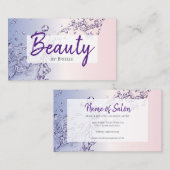 Carte De Visite Artiste maquillage de salon de coiffure et de beau (Devant / Derrière)