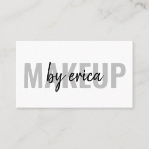 Carte De Visite Artiste maquillage de signature de script moderne