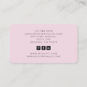 Carte De Visite Artiste maquillage de Tarot Squelette rose pâle (Dos)