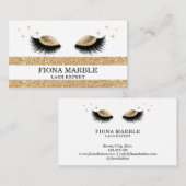 Carte De Visite Artiste maquillage Deep Sepia Parties scintillant (Devant / Derrière)