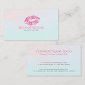 Carte De Visite Artiste maquillage des lèvres de Parties scintilla (Devant / Derrière)