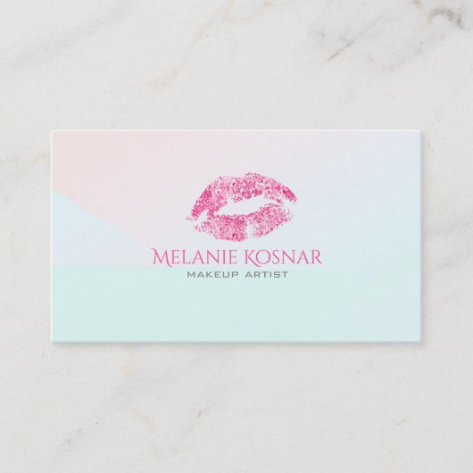 Carte De Visite Artiste maquillage des lèvres de Parties scintilla (Devant)