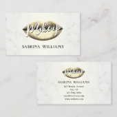 Carte De Visite Artiste maquillage des lèvres d'or (Devant / Derrière)