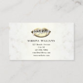 Carte De Visite Artiste maquillage des lèvres d'or (Dos)