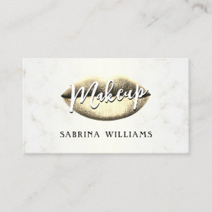 Carte De Visite Artiste maquillage des lèvres d'or