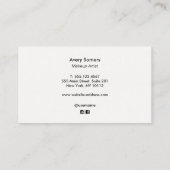 Carte De Visite Artiste maquillage Elégant Faux Rosette Embossée N (Dos)