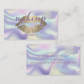 Carte De Visite Artiste maquillage Élégant Glittery Lips Holograph (Devant / Derrière)