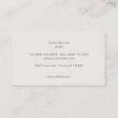 Carte De Visite Artiste maquillage Élégant Motif rose clair (Dos)