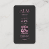 Carte De Visite Artiste maquillage esthétique Black Pink Lashes Be (Dos)