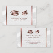 Carte De Visite Artiste maquillage Eyebrows Lashes Parties scintil (Devant / Derrière)