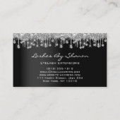 Carte De Visite Artiste maquillage Eyelash Black Drives Silver Dia (Dos)