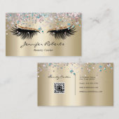 Carte De Visite Artiste maquillage Eyelash Holographic Parties sci (Devant / Derrière)