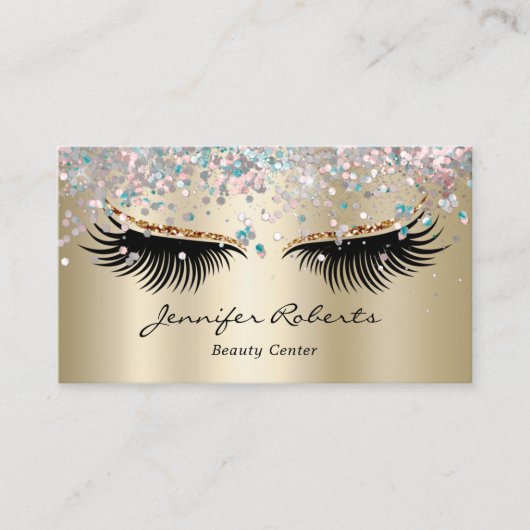 Carte De Visite Artiste maquillage Eyelash Holographic Parties sci (Devant)