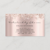 Carte De Visite Artiste maquillage Eyelash Lashes Parties scintill (Dos)