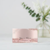 Carte De Visite Artiste maquillage Eyelash Lashes Rosegold script (Debout devant)