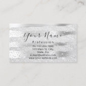 Carte De Visite Artiste maquillage Eyelash Microblading Argent Noi (Dos)