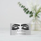 Carte De Visite Artiste maquillage Eyelash Microblading Argent Noi (Debout devant)