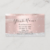 Carte De Visite Artiste maquillage Eyelash Microblading Rose d'arg (Dos)