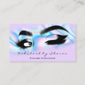 Carte De Visite Artiste maquillage Eyelash QRCODE Holographique ro (Devant)
