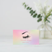Carte De Visite Artiste maquillage, Faux Lashes Holographique (Debout devant)