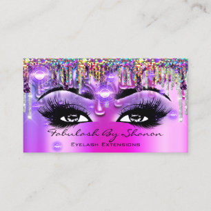 Carte De Visite Artiste maquillage futur Eyelash Drivers rose Holo