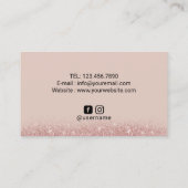 Carte De Visite Artiste maquillage Gold Eyelash Rose Gold Parties  (Dos)