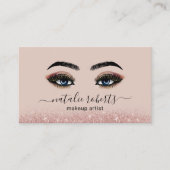 Carte De Visite Artiste maquillage Gold Eyelash Rose Gold Parties  (Devant)