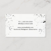 Carte De Visite Artiste maquillage Goth Chic Black Lips Salon (Dos)